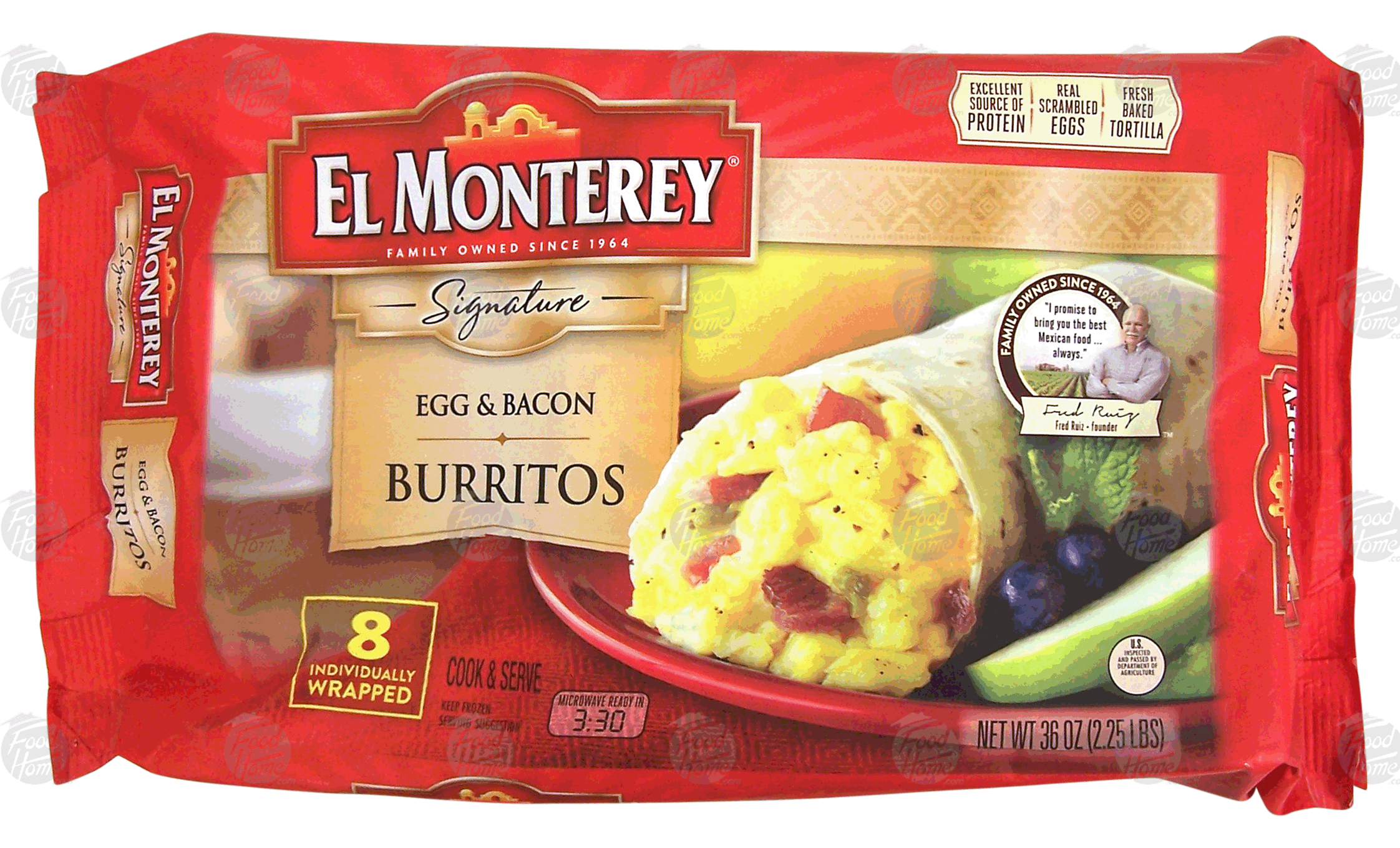 El Monterey Signature egg & bacon burritos, 8 individually wrapped Full-Size Picture